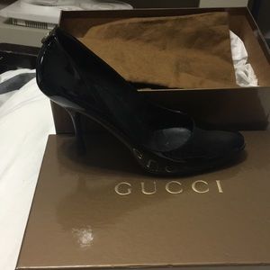 Size 9 black Gucci heel